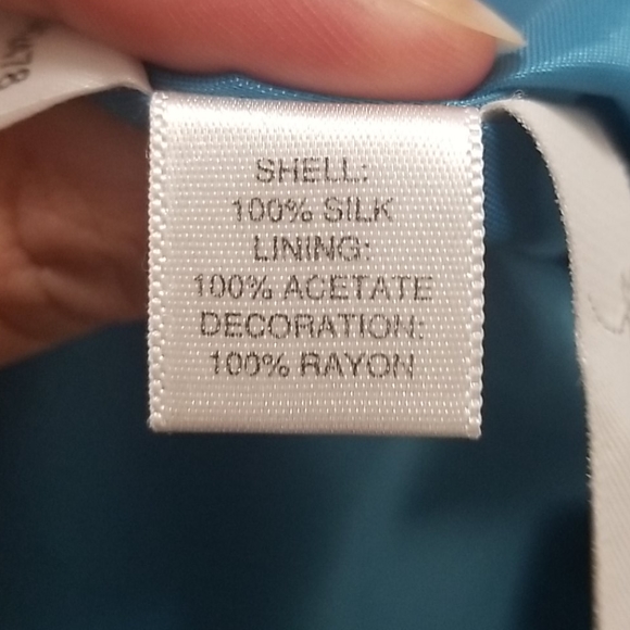 Ann Taylor Turquoise Strapless Silk Dress - Picture 6 of 6
